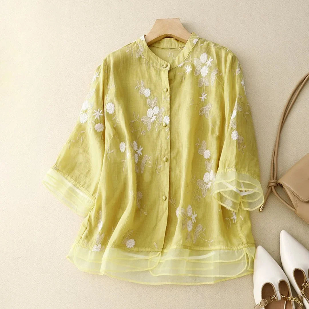 Levoire | Chemise légère pour femmes Jaune