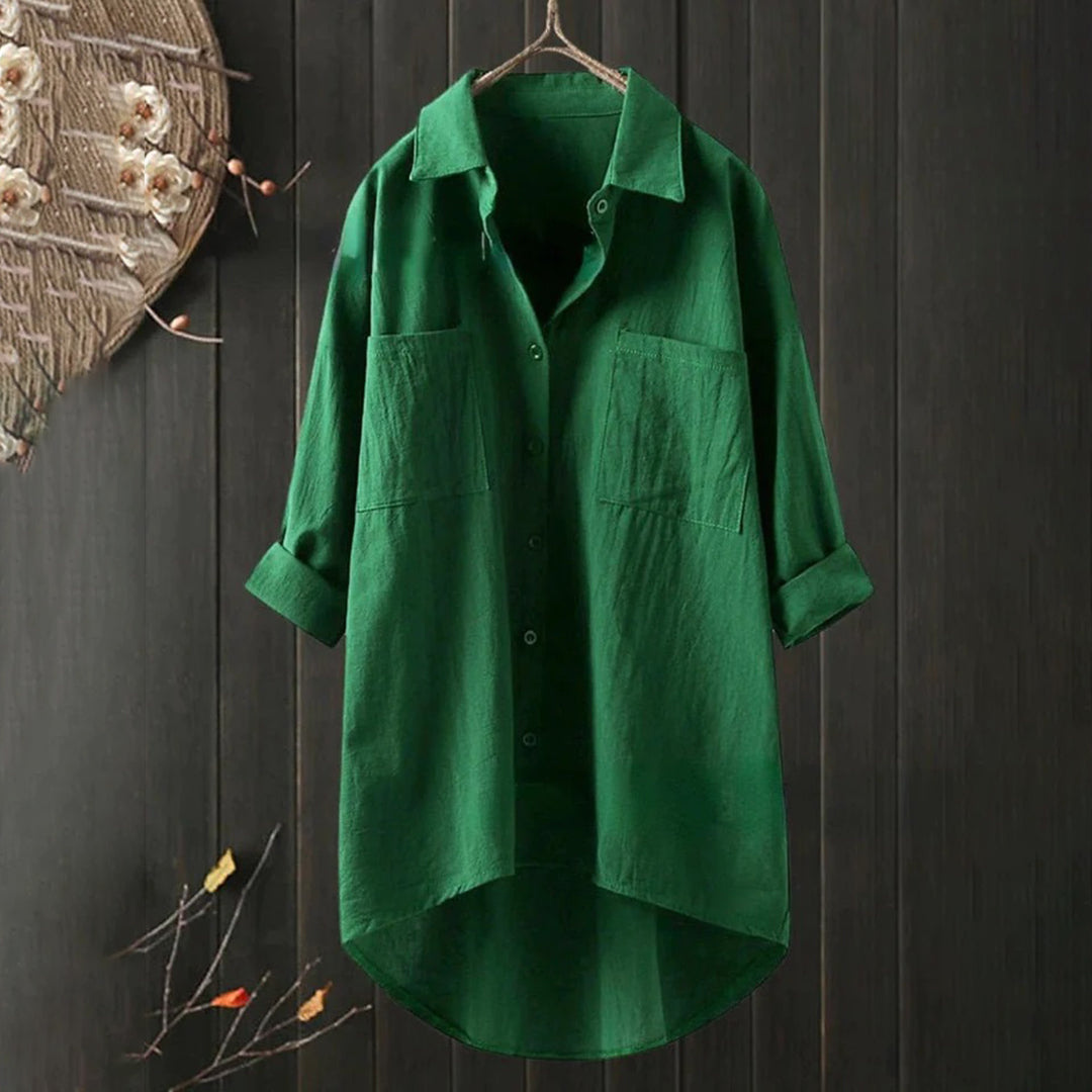 Levoire | Chemise Longue Et Surdimensionnée À Boutons Pour - Femmes - Décontractée Vert