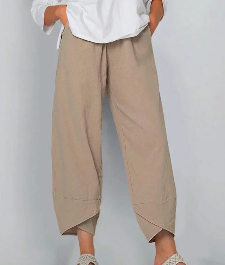 Levoire | Élégant Chic Confortable Pantalons Avec Manchon À La Mode Beige