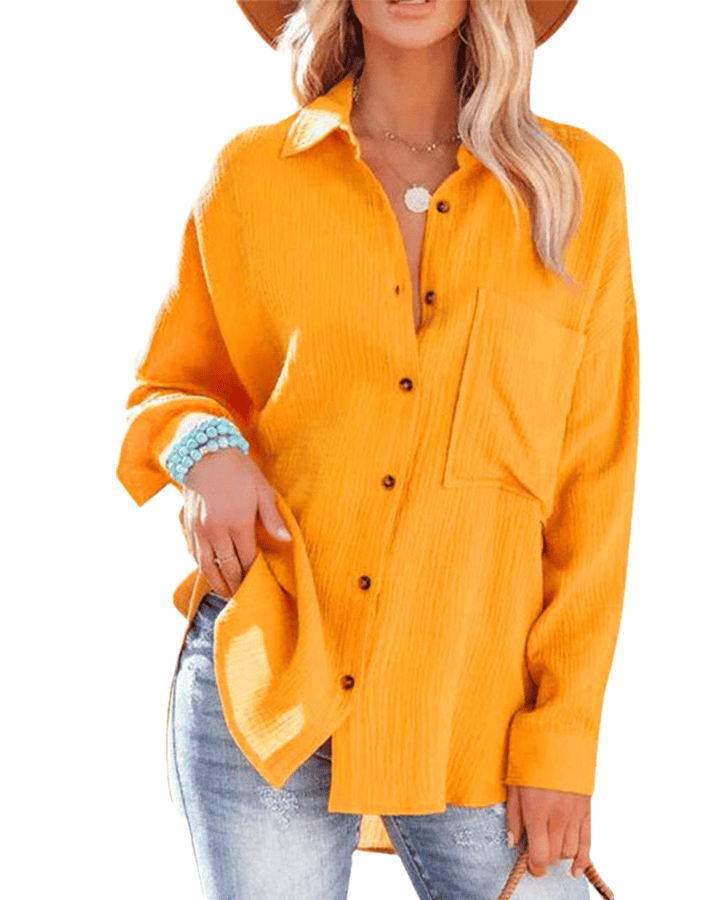 Levoire | Une Chemise Classique En De Nombreuses Couleurs Jaune