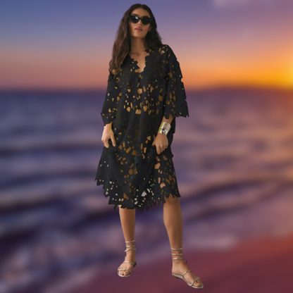 Levoire | Robe d'été de plage Nero