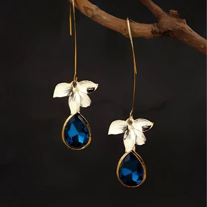 Levoire | Boucles D'Oreilles À Fleurs Bleues