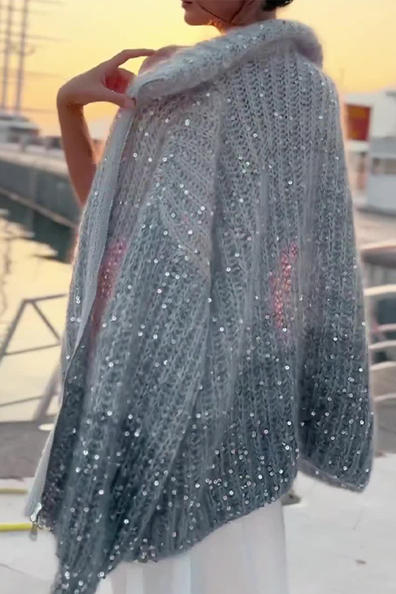 Levoire | T-Shirt Paillettes Avec Col Roulé Pour Un Chic Décontracté