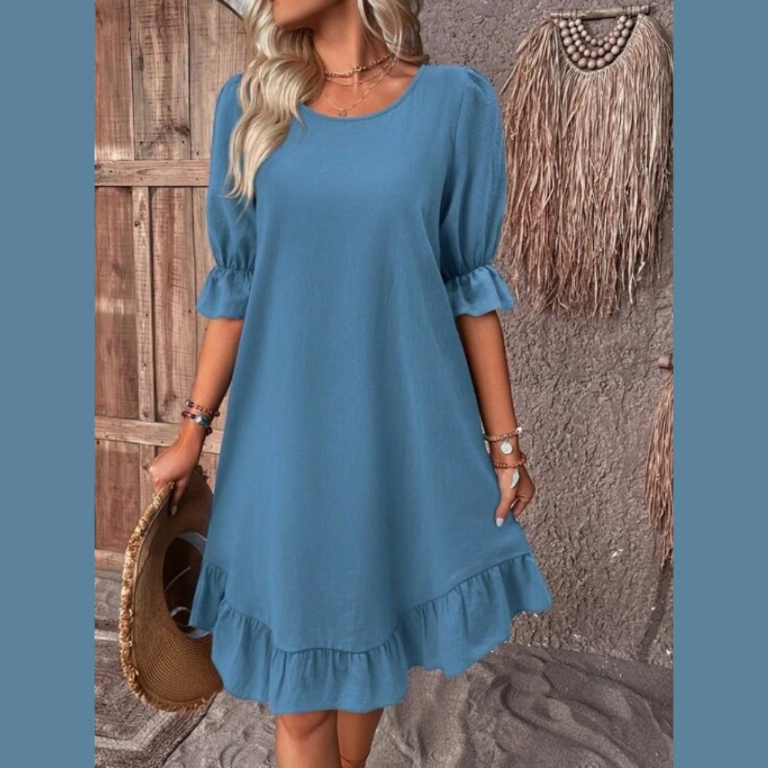 Levoire | Robe d'été avec volants Azzurro