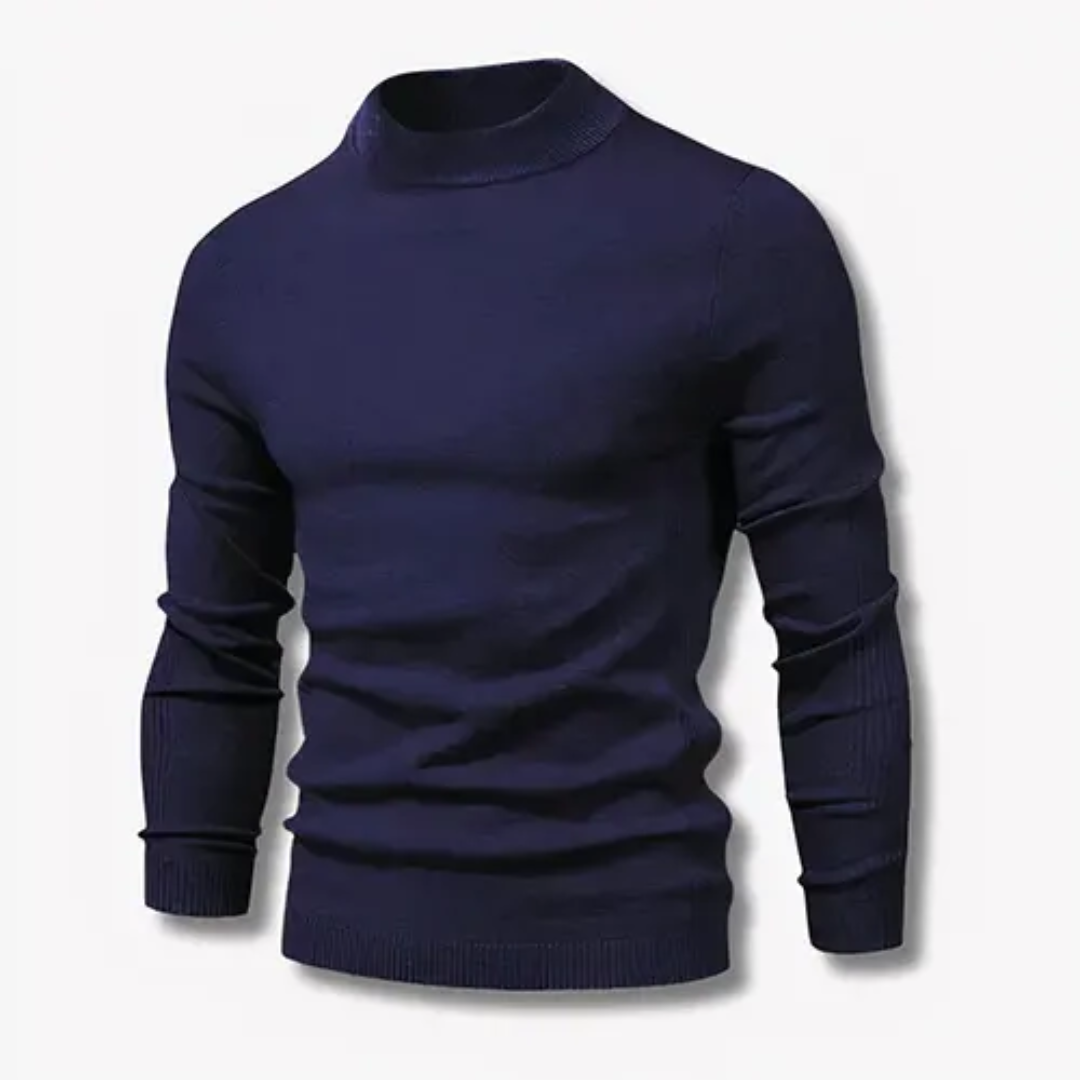 Levoire | Pull-over à col roulé Warmen pour hommes Bleu marine