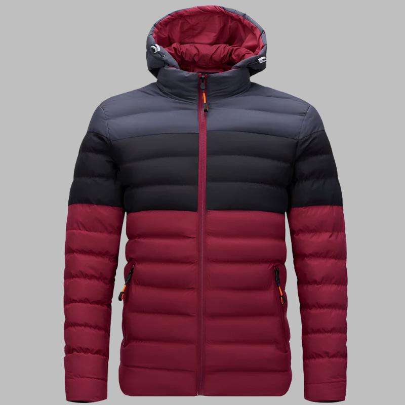 Levoire | Veste D'Hiver Légère Et Chaude Pour Hommes Avec Capuche Amovible Rot