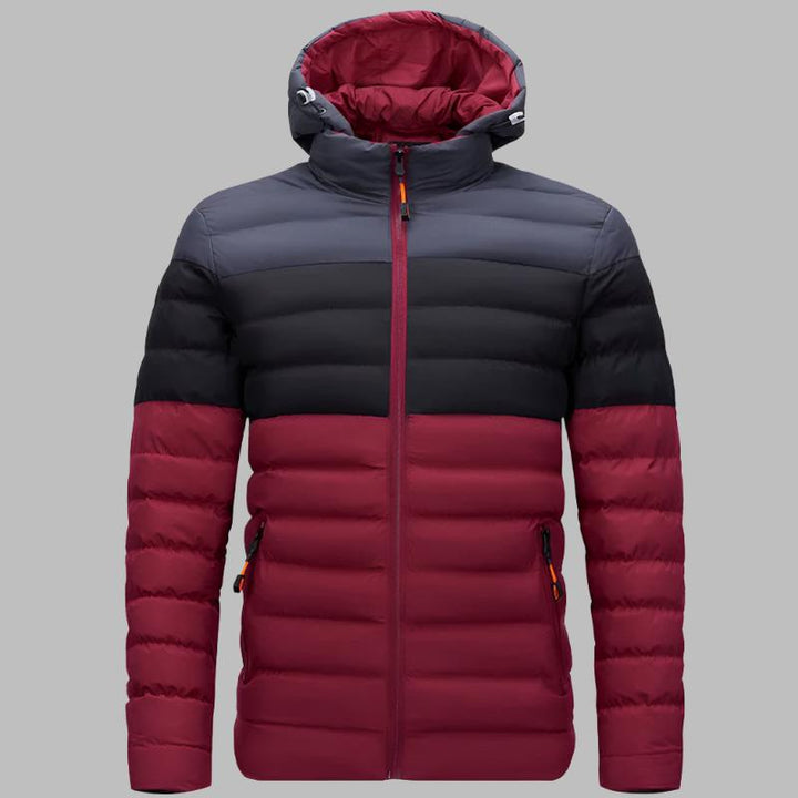 Levoire | Veste D'Hiver Légère Et Chaude Pour Hommes Avec Capuche Amovible Rot