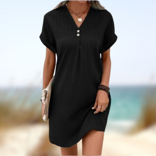 Levoire | Robe d'été à décolleté en V Nero