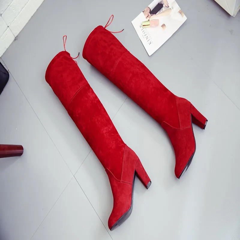 Levoire | Cuissardes à Talon Bas, Lacets, Coupe Tendance Rot