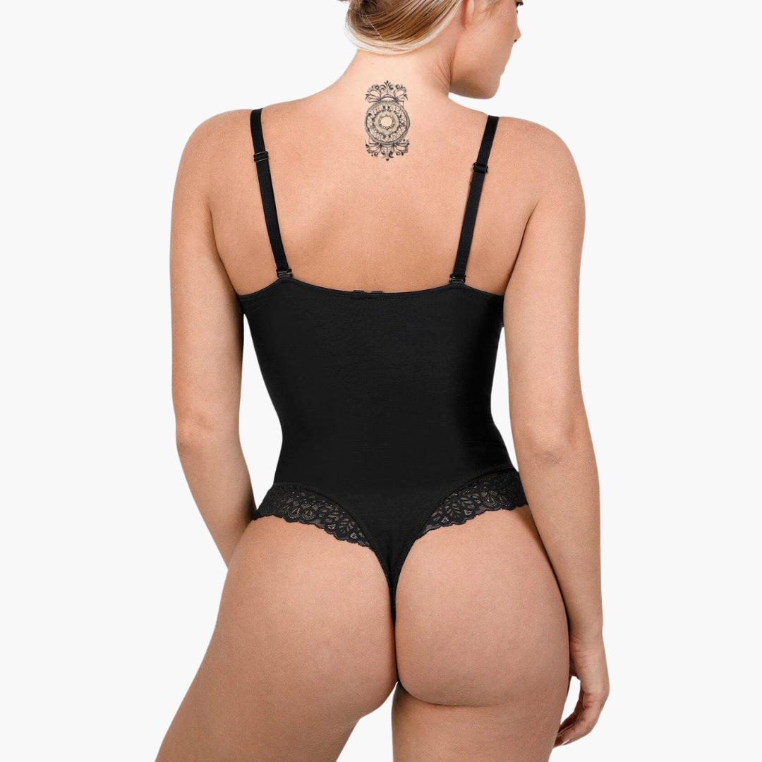 Levoire | Corp body string gainant avec décolleté en V profond et soutien-gorge intégré