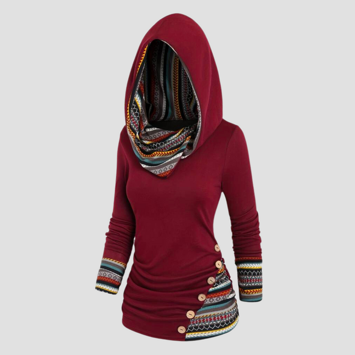 Levoire | Sweat-shirt Slim Fit Pour Femme - Capuche Rouge