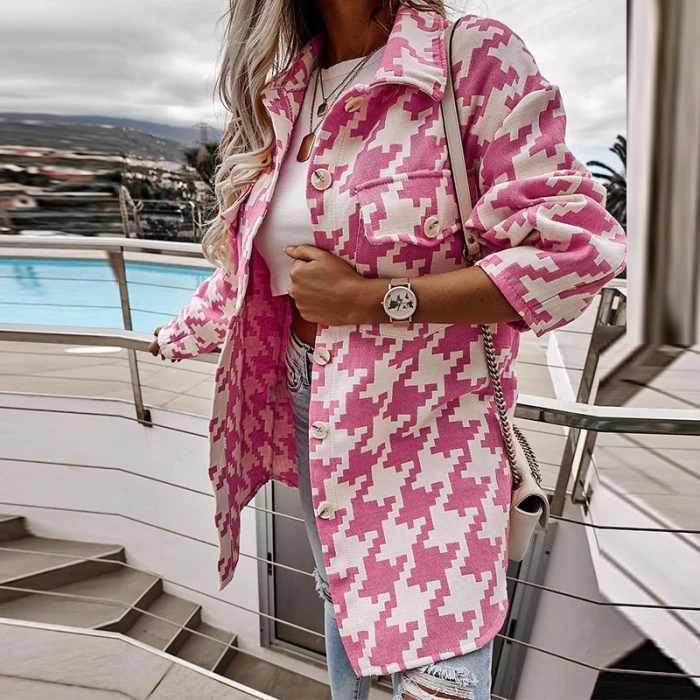 Levoire | Manteau Trench Pour Femmes Avec Manches Longues Et Design Tendance Rosa Rouge