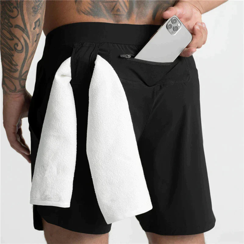 Levoire | Short de sport pour hommes Pantacourt Noir
