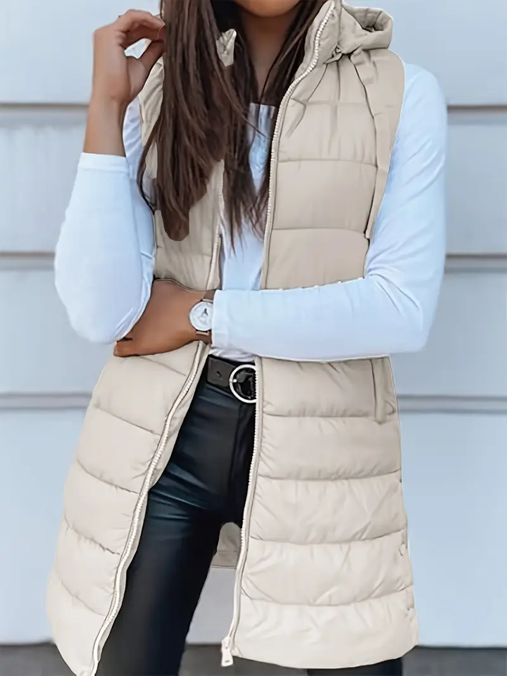 Levoire | Gilet Avec Capuche Pour Le Quotidien Abricot