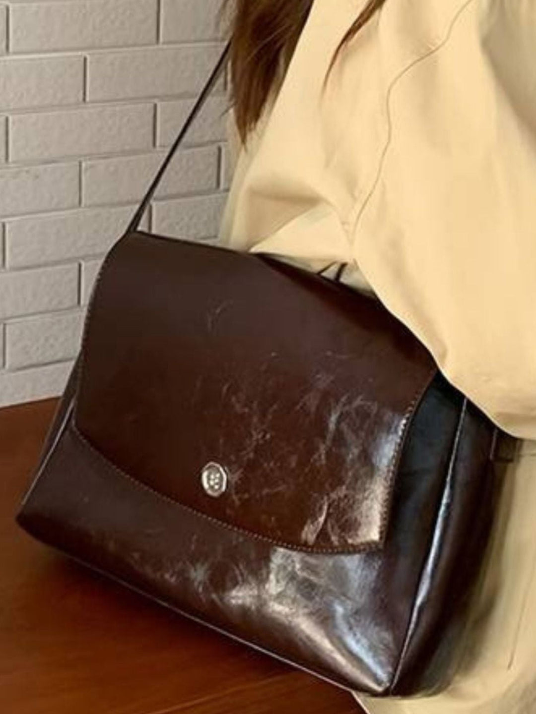 Levoire | Sac Bandoulière En Cuir Café