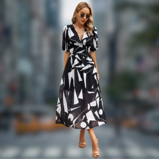 Levoire | Robe de soirée avec décolleté en V Nero