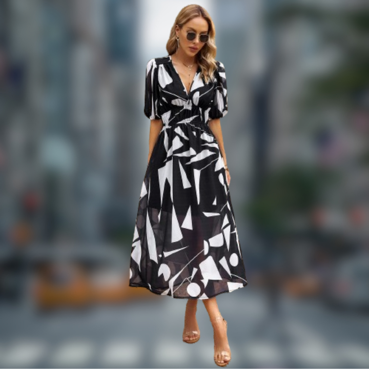 Levoire | Robe de soirée avec décolleté en V Nero