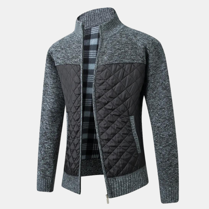 Levoire | Cardigan Avec Col Montant Gris foncé