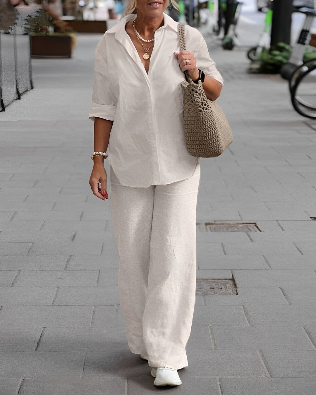Levoire | Costume Décontracté À Manches Longues Dans Une Couleur Unie Beige