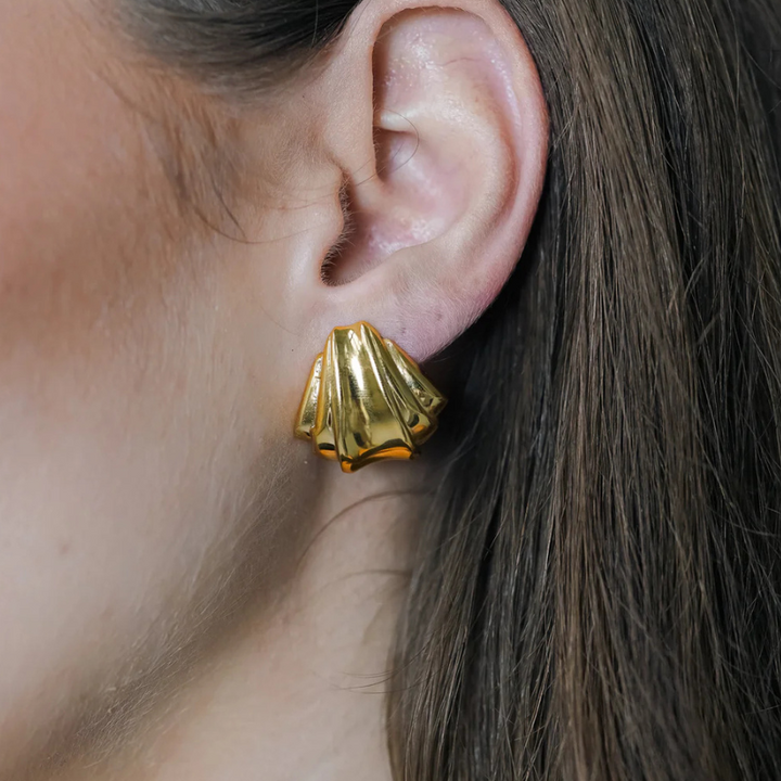 Levoire | Simpukka Boucles D'Oreilles Mer Mer Inspirée Or 2,1 cm