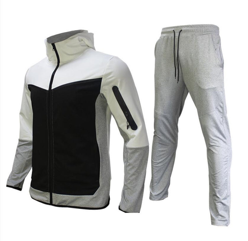 Levoire | Ensemble de sport pour hommes Look sportif et tendance Noir Gris Blanc