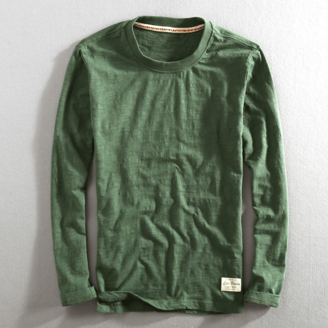 Levoire | T-Shirt En Coton À Manches Longues Alpengrün