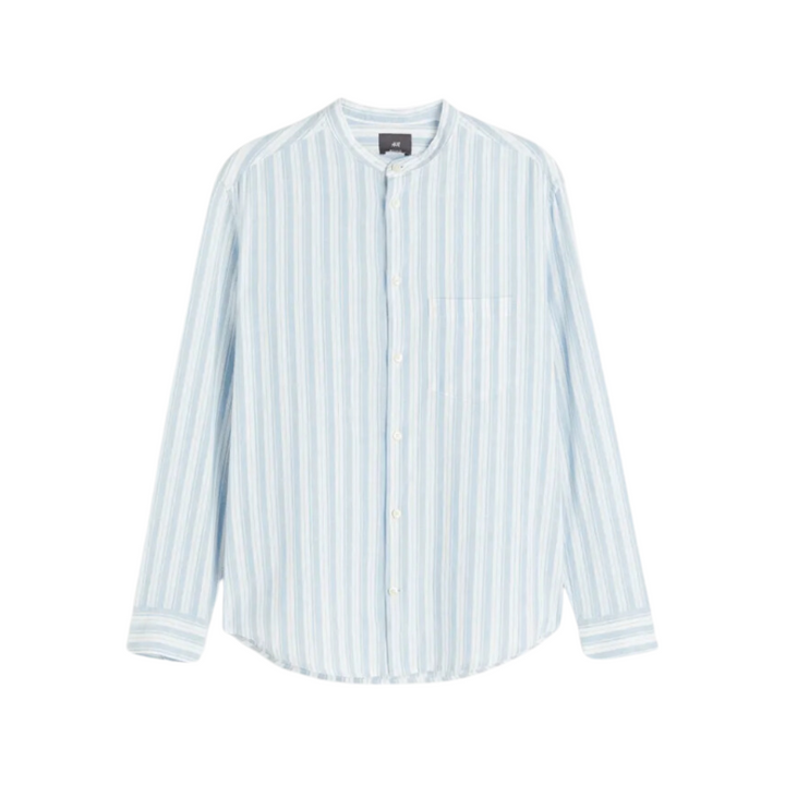 Levoire | Chemise En Lin Elegance Intemporelle Hommes Bleu