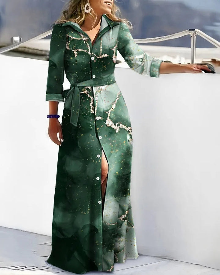 Levoire | Robe maxi moderne femme Vert