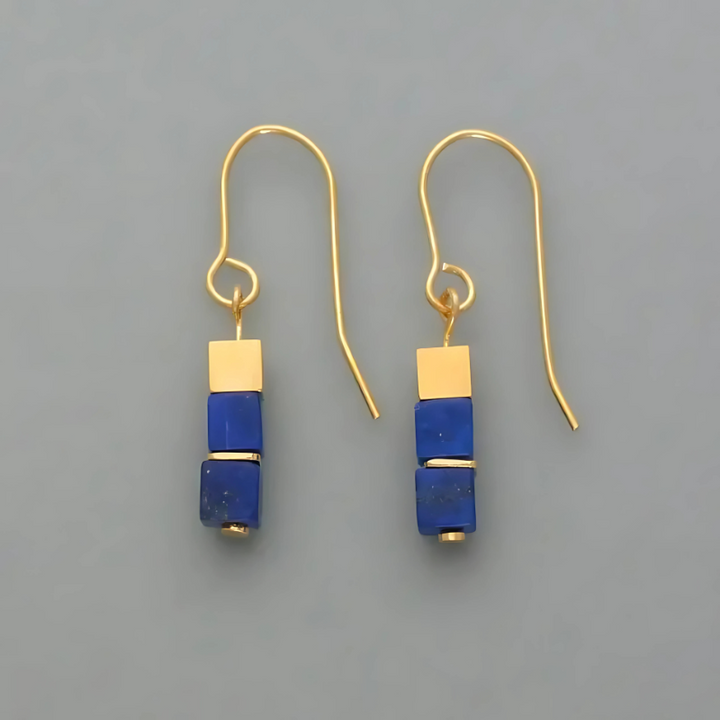 Levoire | Boucles D'Oreilles En Cube Bleu