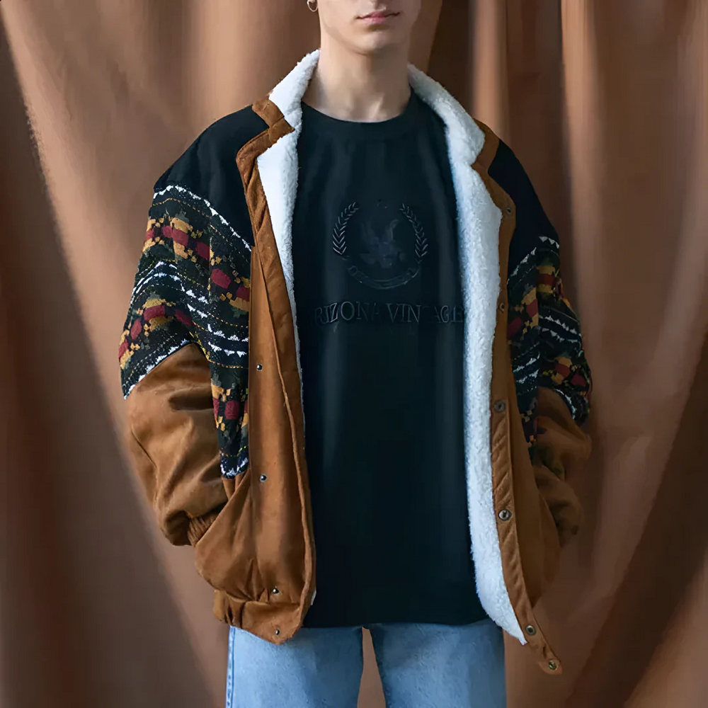 Levoire | Veste vintage bouton en bas Braun