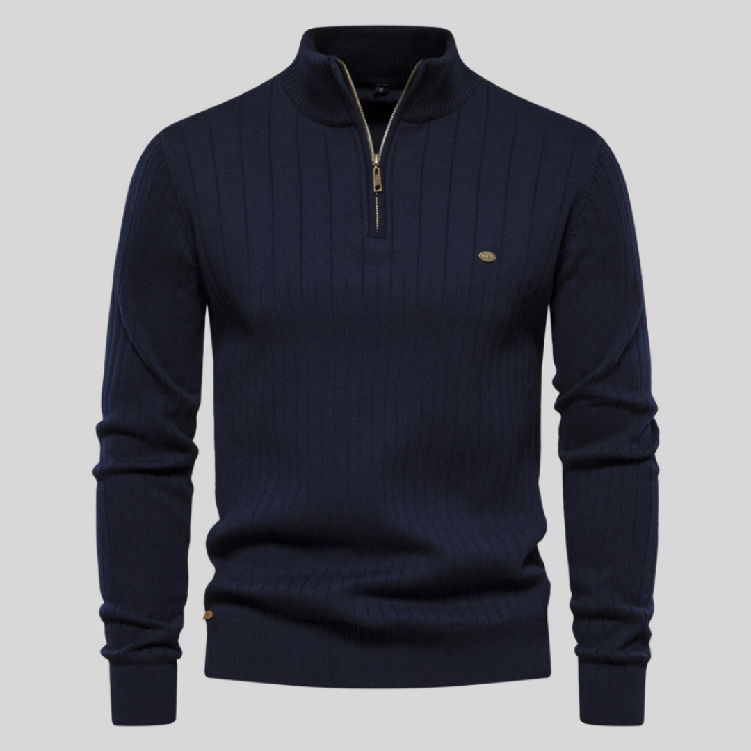 Levoire | Pull à fermeture éclair thermique pour hommes Bleu