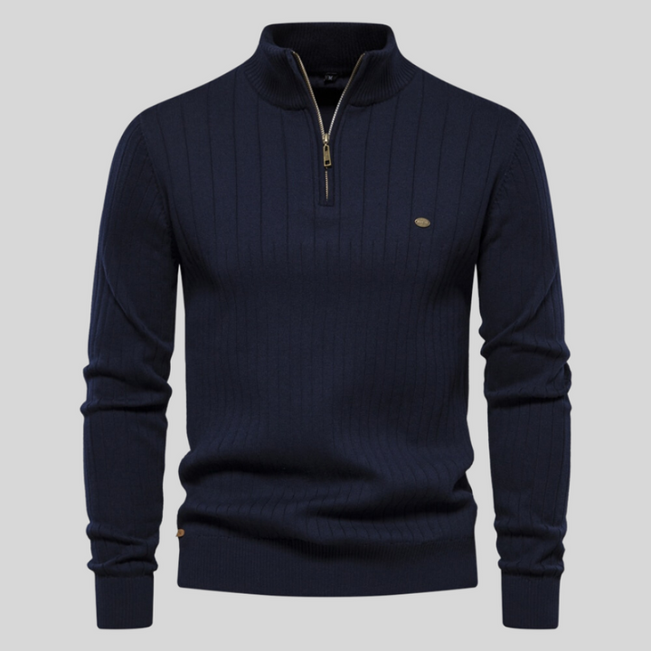 Levoire | Pull à fermeture éclair thermique pour hommes Bleu