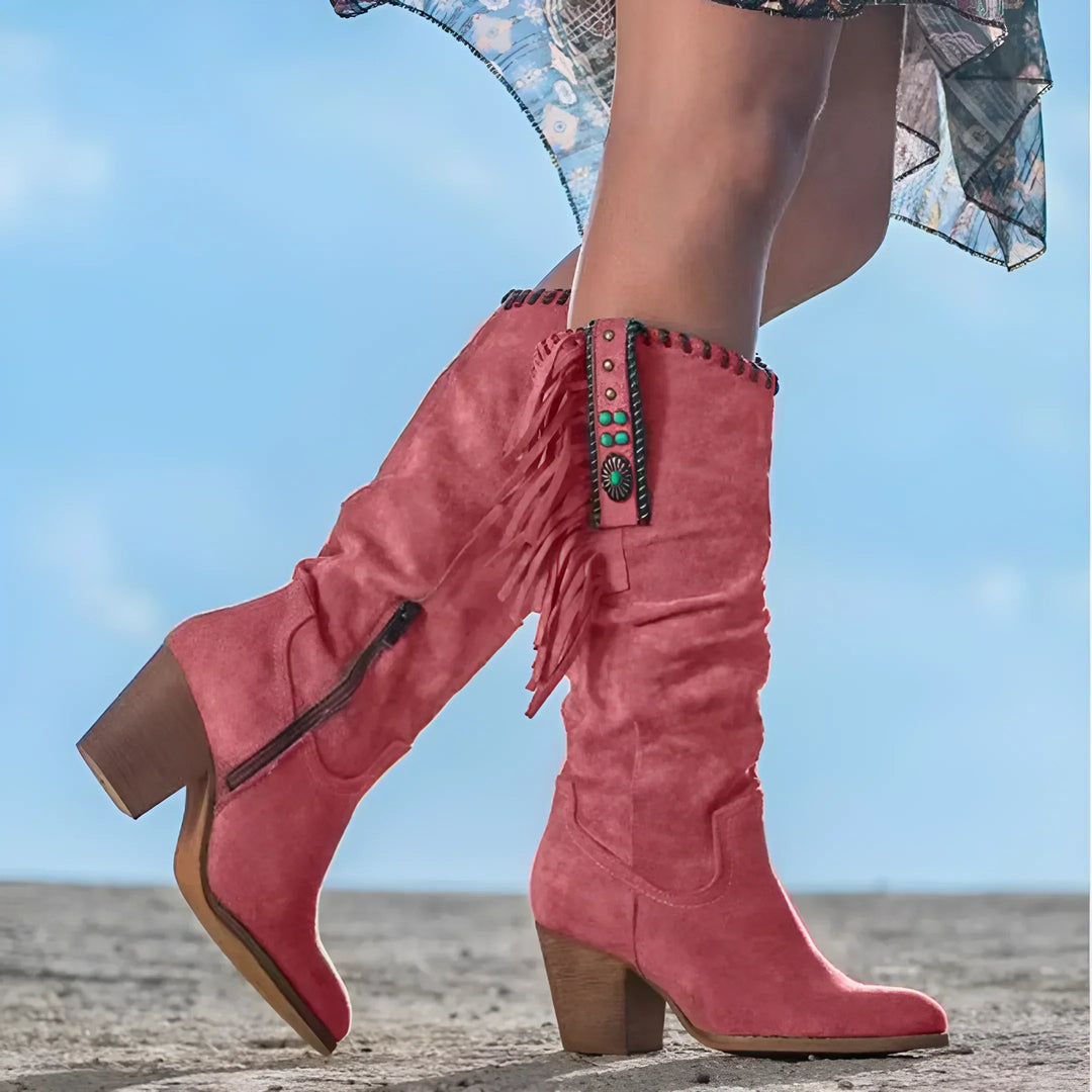Levoire | Aito Cuir Bottes de Cowboy Rouge (Seulement quelques unités disponibles)