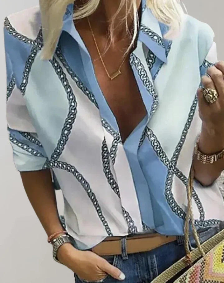 Levoire | Blouse À Manches Longues Adaptée À La Vie Quotidienne Bleu