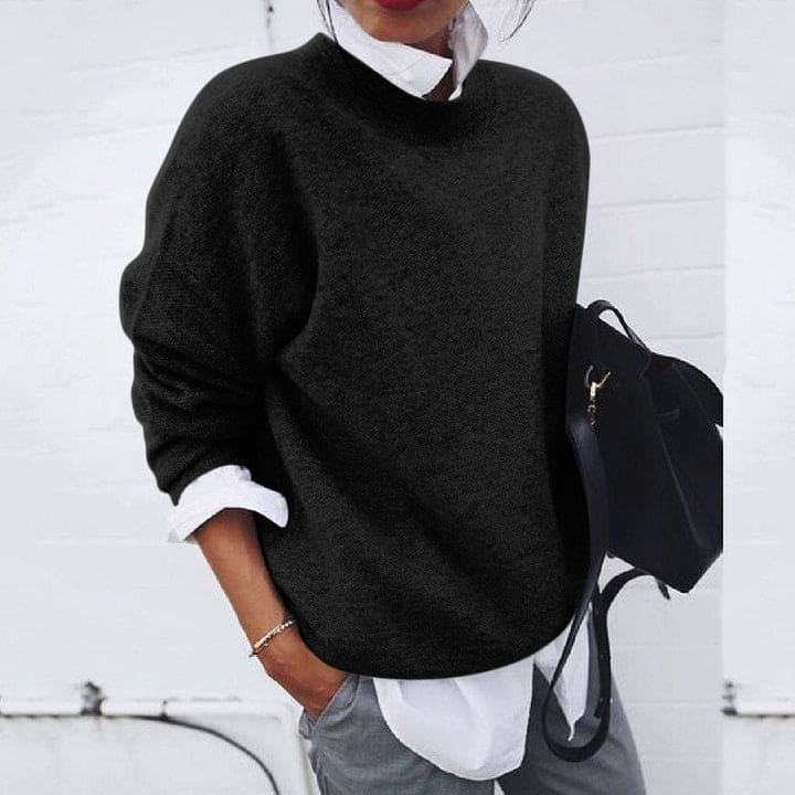 Levoire | Pull Pour Femme Doux En Optique Cachemire Noir