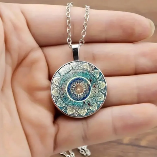 Levoire | Vinicole Bleu Mandala Collier Argent 10g