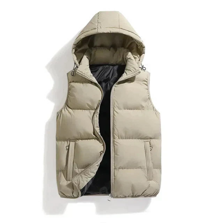 Levoire | Veste à capuche pour hommes sans manches Kaki