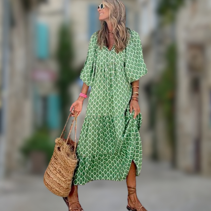Levoire | Robe longue Boho avec manches bouffantes Style 1