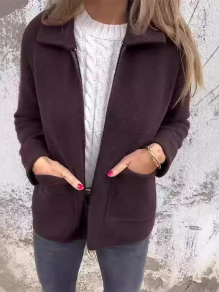 Levoire | Unicolor En Laine Pour Femmes Élégance Et Confort Pour L'Automne Et Braun