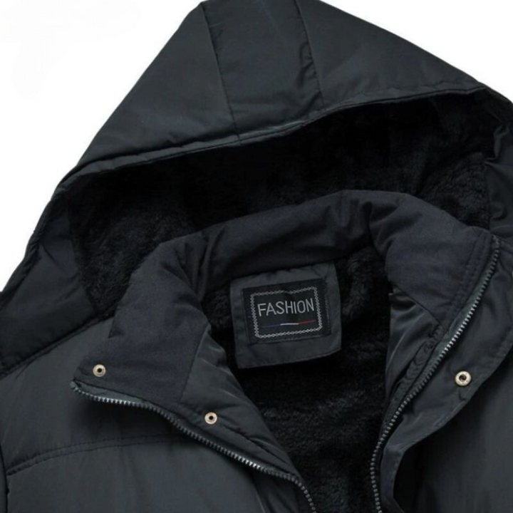 Levoire | Veste Chaude Noire À Manches Longues Doublée