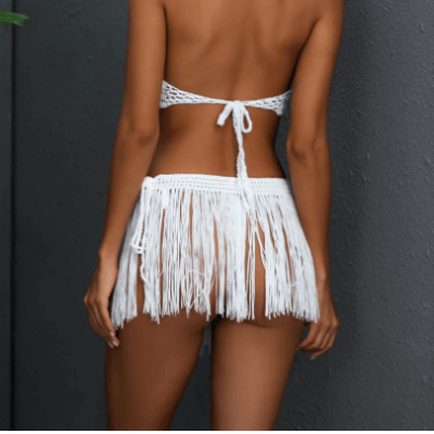 Levoire | Robe De Plage Tricotée À La Main En Crochet Mini Bikini Cover-Up
