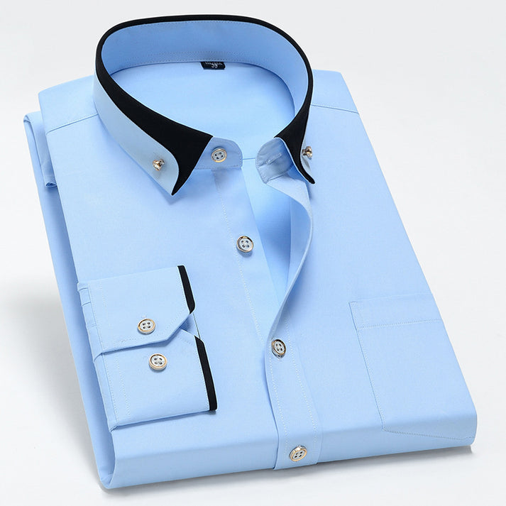 Levoire | Chemise Élégante À Manches Longues Pour Hommes ciel