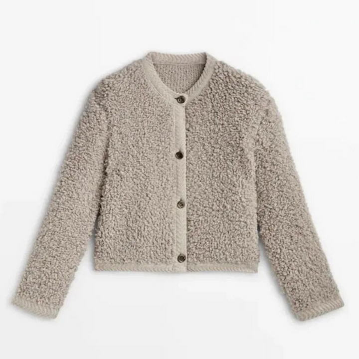 Levoire | Teddy Cardigan FR Femmes Doux Khaki