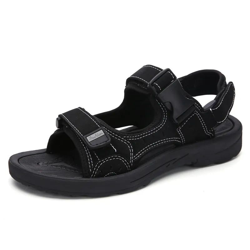 Levoire | Sandales Confort Hommes Noir Noir