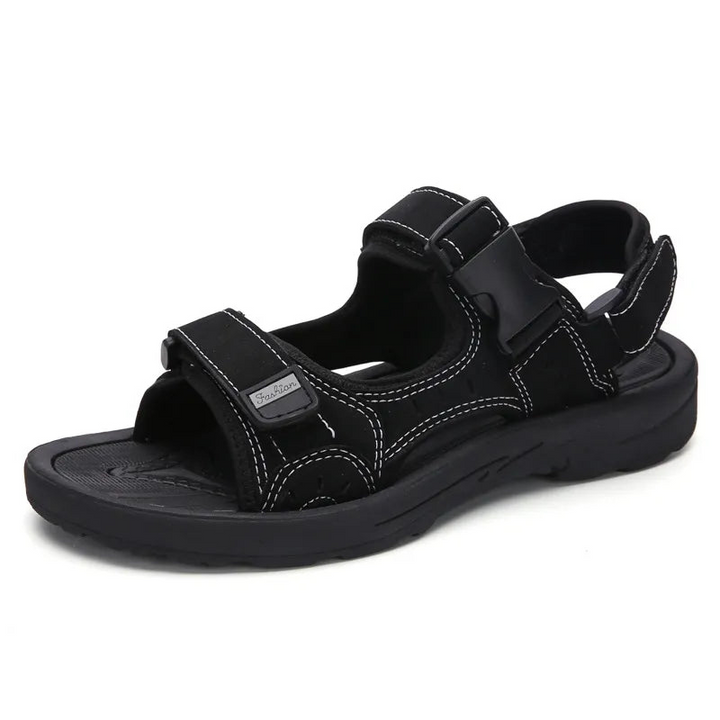 Levoire | Sandales Confort Hommes Noir Noir