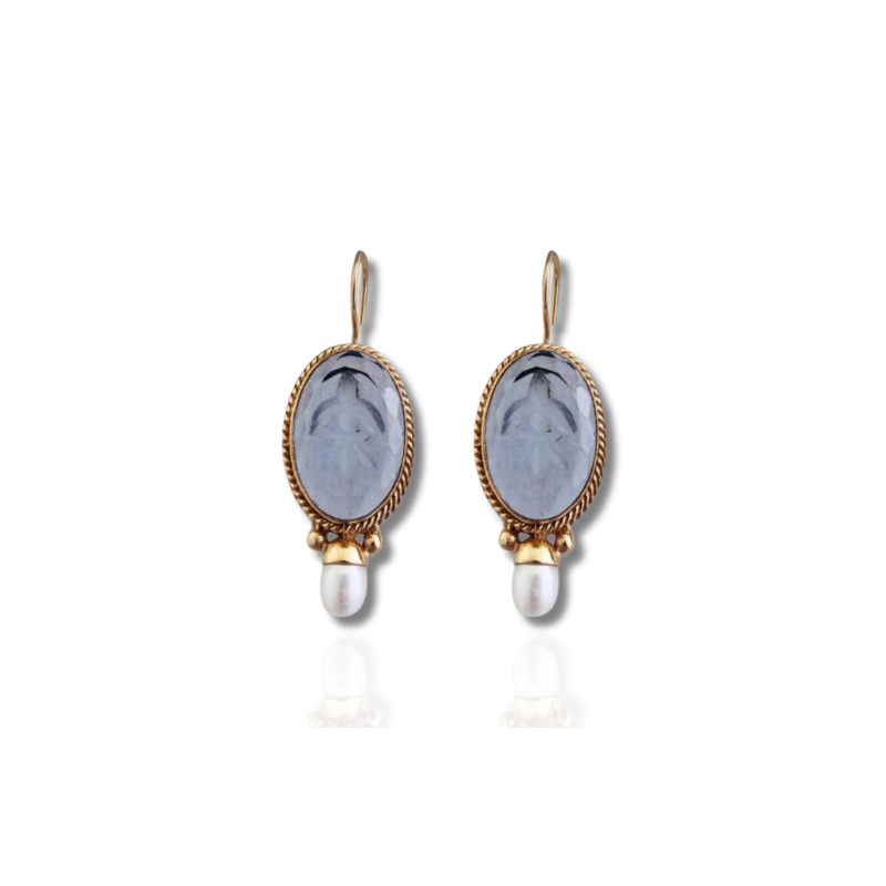 Levoire | Collection De Vin Cameo Boucles D'Oreilles Finition Perle