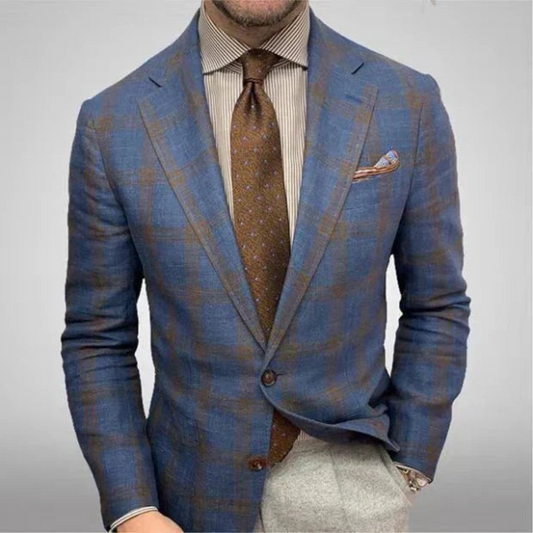 Levoire | Blazer Anzug Hommes Manches Longues Bleu