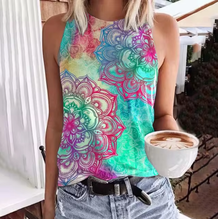 Levoire | Top Sans Manches Avec Motif Ethnique Menthe verte