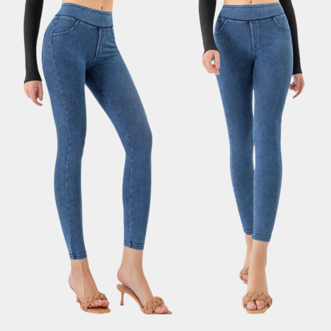Levoire | Leggings En Jean Pour Femmes Bleu moyen