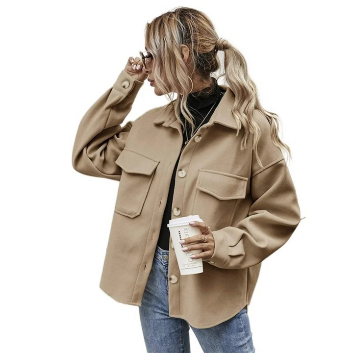 Levoire | Veste Boutonnée Avec Poches Poitrine Pour Femmes Braun